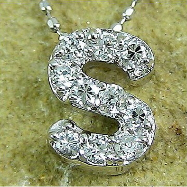 楽天市場】イニシャル ネックレス 