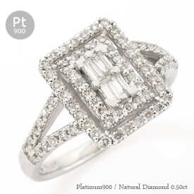 ダイヤモンドリング バケット 0.5ct プラチナ プラチナ900 pt900 指輪 婚約指輪 刻印 レディース ジュエリー アクセサリー プレゼント ギフト 人気 おすすめ 送料無料