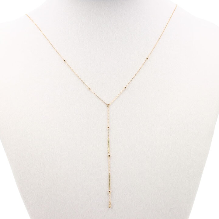 楽天市場】18金 ネックレス Y字 Yチェーン ロングネックレス 70cm k18 