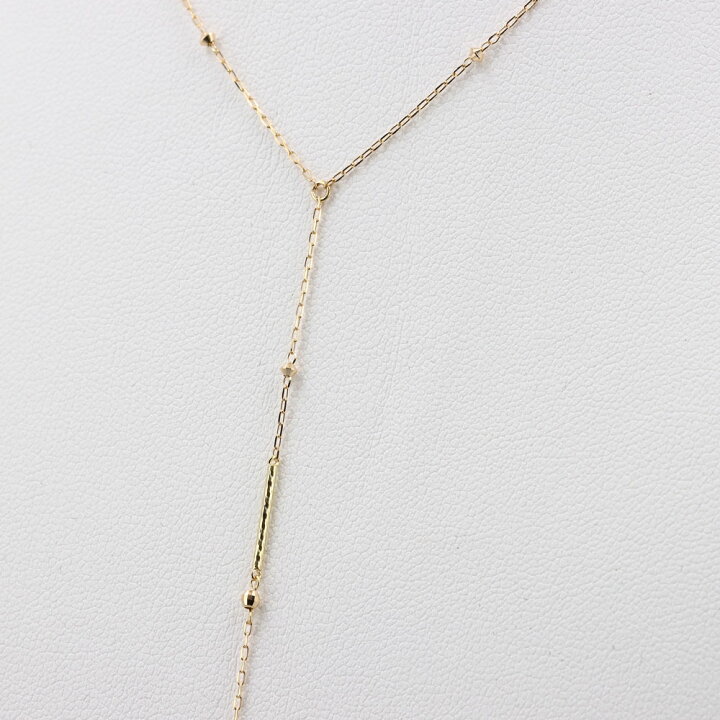 楽天市場】18金 ネックレス Y字 Yチェーン ロングネックレス 70cm k18 