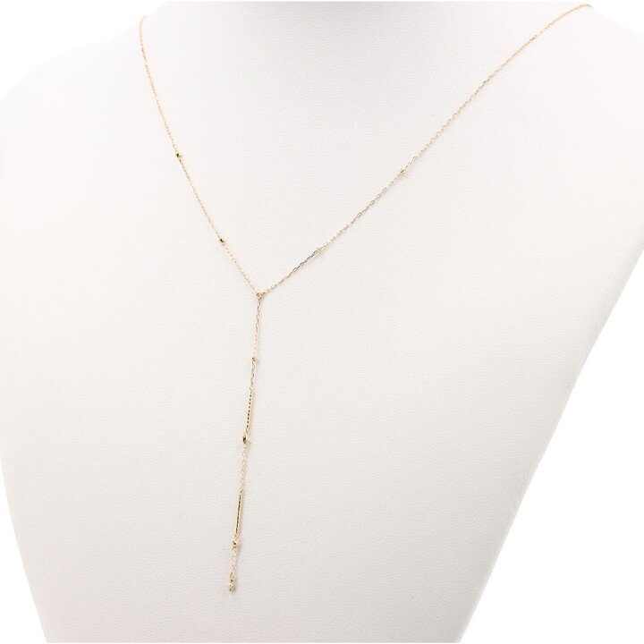 楽天市場】18金 ネックレス Y字 Yチェーン ロングネックレス 70cm k18  