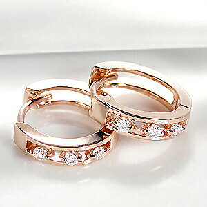 〇中折れピアス ダイヤモンド 0.08ct ピアス イエローゴールド ピンクゴールド ホワイトゴールド フープピアス レディース 送料無料 品質保証書付