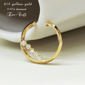 k18YG �_�C�������h 0.07ct �ɂ��Ȃ�Â炢 �C���[�J�t 18�� �C�G���[�S�[���h �T�[�N�� �t�[�v�^�C�v ����