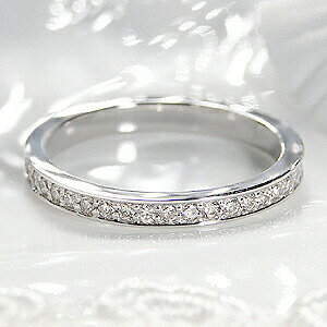 フルエタニティリング pt950 ダイヤモンド プラチナ リング 指輪 刻印 重ねづけ フチあり 誕生日 特別な プレゼント 品質保証書 女性 レディース ジュエリー アクセサリー 人気 おすすめ プレ