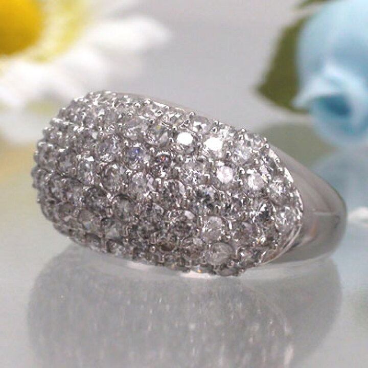 楽天市場】指輪 リング パヴェ ダイヤモンド 3ct pt900 プラチナ 婚約 