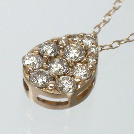 ダイヤモンド ネックレス ペンダント ドロップ 雫 ダイヤ 0.27ct 18金 18k k18 イエローゴールド ピンクゴールド ホワイトゴールド チェーン レディース ジュエリー アクセサリー プレゼント ギフト 人気 おすすめ 送料無料