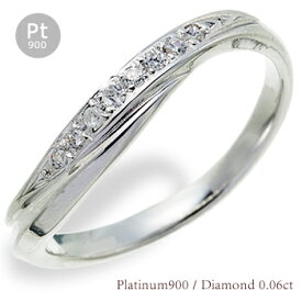 ピンキーリング ダイヤモンド 0.06ct リングプラチナ プラチナ900 pt900 結婚指輪 レディース ジュエリー アクセサリー プレゼント ギフト 人気 おすすめ 送料無料