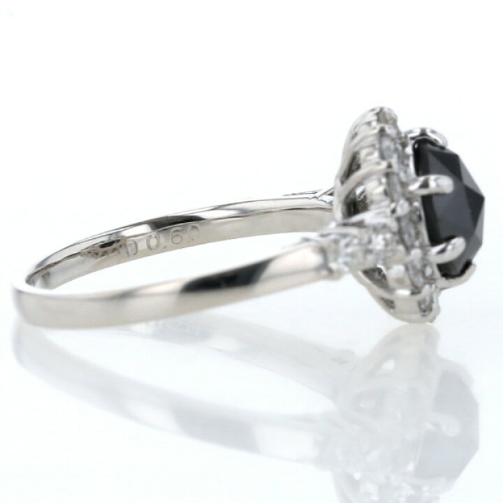 楽天市場】K18WG リング ブラックダイヤ 1.43ct ダイヤモンド 0.60ct 