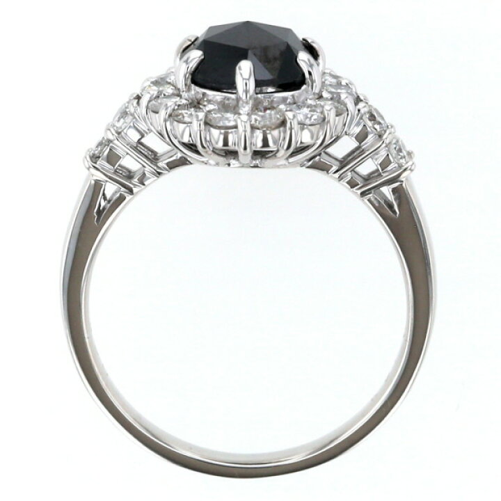 楽天市場】K18WG リング ブラックダイヤ 1.43ct ダイヤモンド 0.60ct 