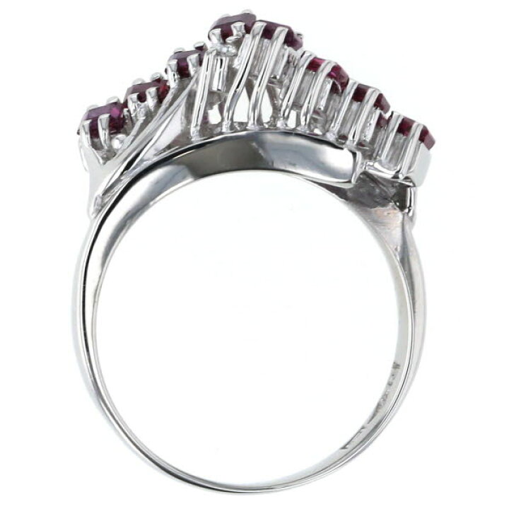 楽天市場】値下げ Pt850 プラチナ リング ルビー0.72ct ダイヤモンド 