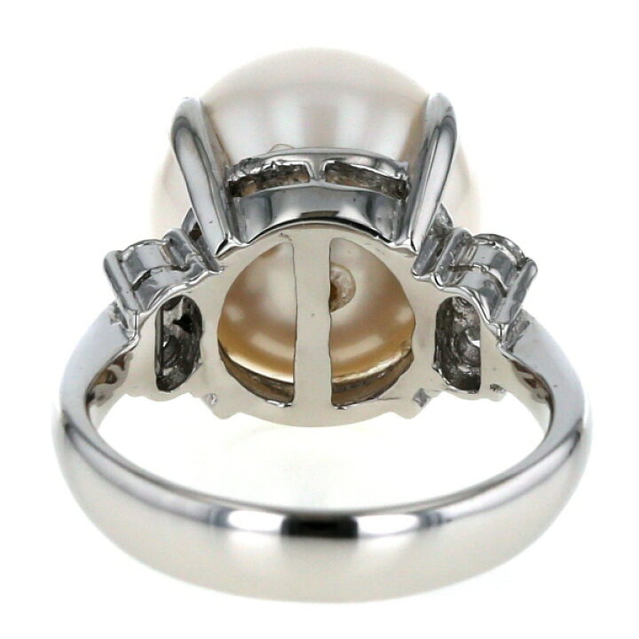 楽天市場】Pt900 プラチナ リング 南洋真珠 12.8mm ダイヤモンド 