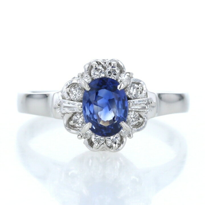 楽天市場】Pt900 プラチナ リング サファイア 0.75ct ダイヤモンド