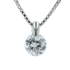 Pt850 Pt900 プラチナ ネックレス ダイヤモンド 1.001ct カラーE I1 一粒石 ソリティア 大粒 43cm 鑑定書【新品仕上済】【zz】【中古】【送料無料】
