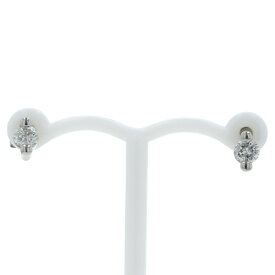 Pt900 プラチナ ピアス ダイヤモンド 0.15ct/0.15ct ラウンド 一粒 ソリテール シンプル【新品仕上済】【zz】【中古】【送料無料】