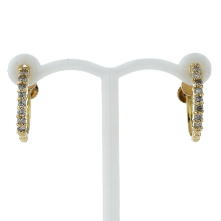 楽天市場】K18YG イエローゴールド イヤリング ダイヤモンド 0.10ct  