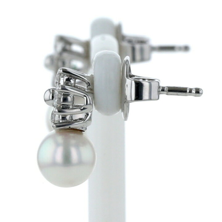 楽天市場】MIKIMOTO ミキモト K18WG ホワイトゴールド ピアス アコヤ  