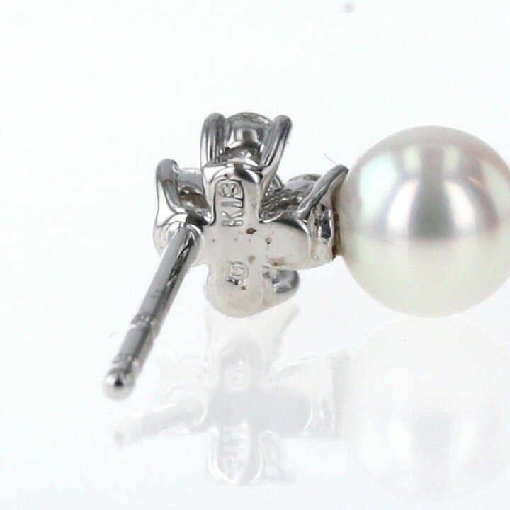 楽天市場】MIKIMOTO ミキモト K18WG ホワイトゴールド ピアス アコヤ  