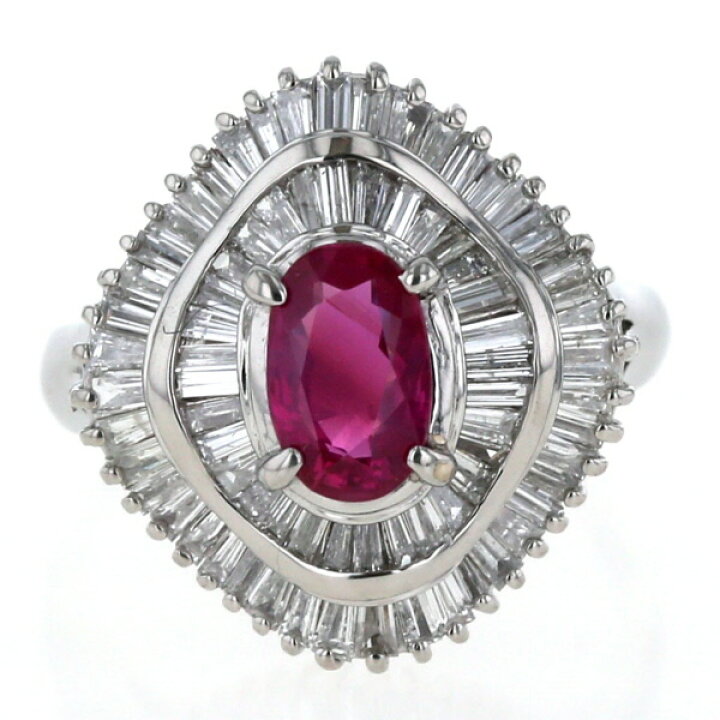楽天市場】Pt900 プラチナ リング ビルマ産 ルビー 1.04ct  