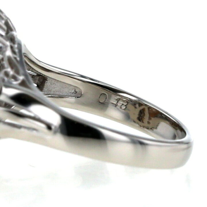 楽天市場】Pt900 プラチナ リング 真珠 10.0mm ダイヤモンド 0.48ct 