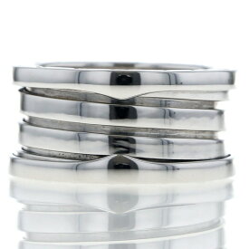 BVLGARI ブルガリ K18WG ホワイトゴールド B-Zero1 3バンド リング ロゴ スパイラル 54 14号 【新品仕上済】【zz】【中古】【送料無料】