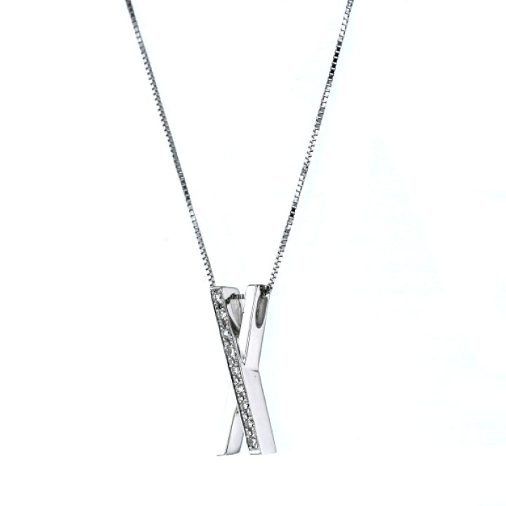 楽天市場】K18WG ホワイトゴールド ネックレス ダイヤモンド 0.10ct 