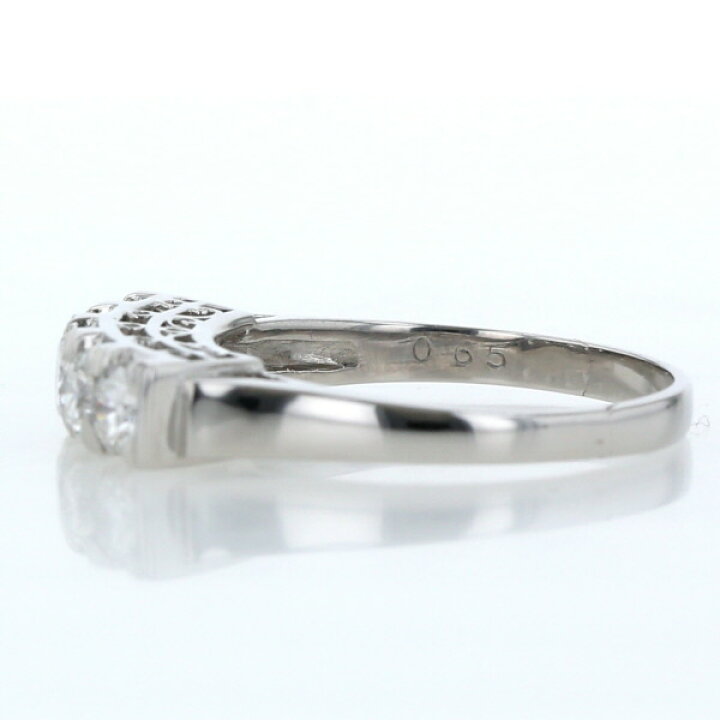 楽天市場】Pt900 プラチナ リング ダイヤモンド0.65ct 5石 5連 一文字  