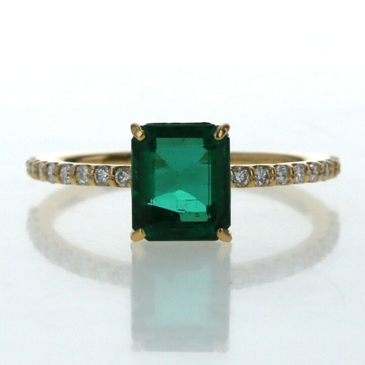 楽天市場】K18YG イエローゴールド リング エメラルド1.73ct  