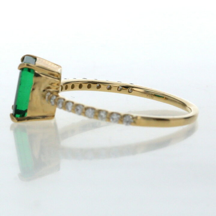 楽天市場】K18YG イエローゴールド リング エメラルド1.73ct  