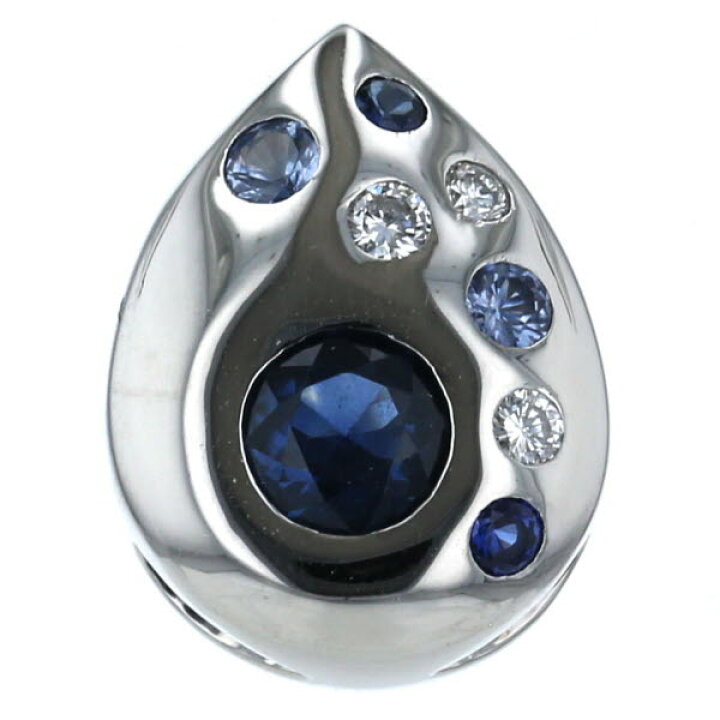 楽天市場】値下げ Pt900 プラチナ ネックレストップ サファイア0.52ct  