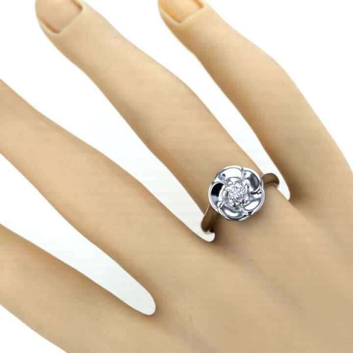 楽天市場】値下げ CAMELLIA Pt850 プラチナ リング ダイヤモンド 0.11 
