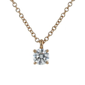 TIFFANY&Co. ティファニー K18PG Au750 ピンクゴールド ソリティアネックレス ダイヤモンド0.25ct 40cm【新品仕上済】【zz】【中古】【送料無料】