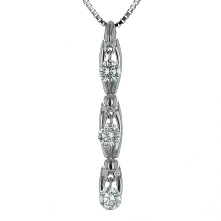 楽天市場】K18WG ホワイトゴールド ネックレス ダイヤモンド 0.32ct  
