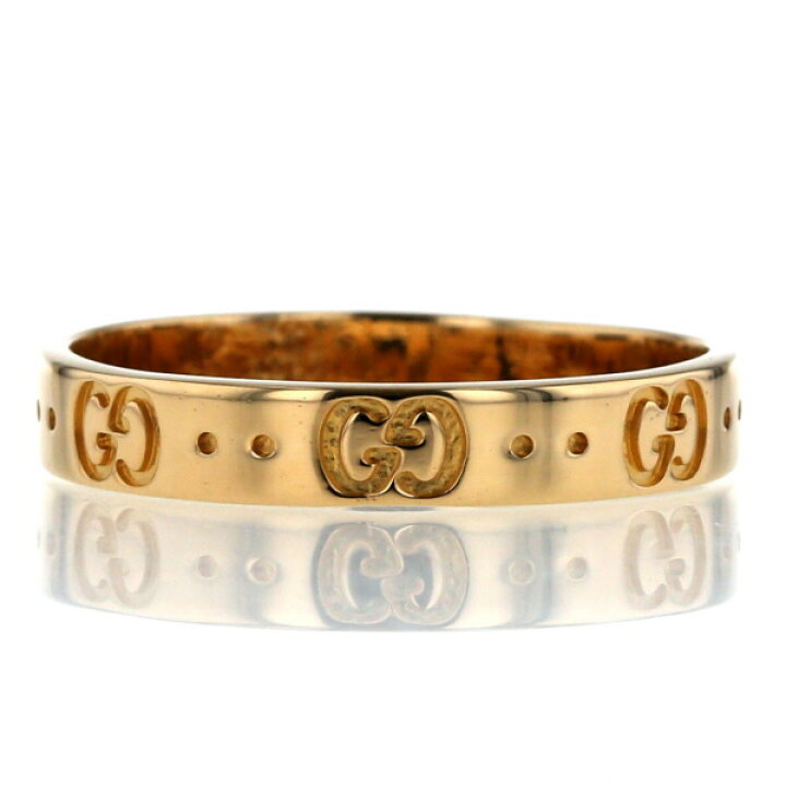 楽天市場】GUCCI グッチ K18YG イエローゴールド リング GG ICON  
