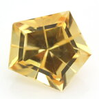 【在庫処分特価】ブラジル産 天然シトリン（黄水晶） 5.23ct ペンタゴン ルース 宝石 裸石 11月誕生石