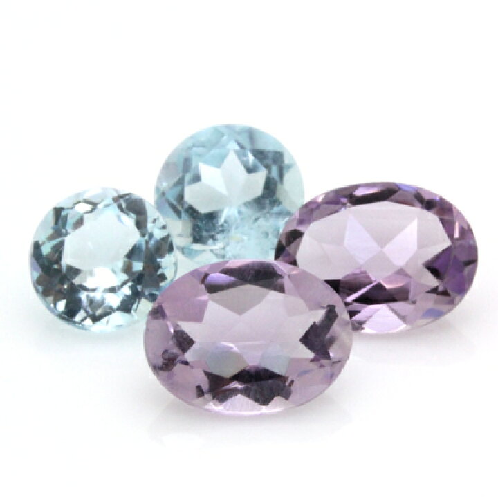楽天市場】天然ブルートパーズ・アメジスト 4ピース ルース 3.96ct 