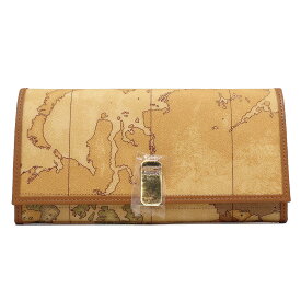 PRIMA CLASSE　　≪ プリマクラッセ ≫　クリップ開閉式 長財布　W003 -6000　(#113)　ベージュ系古地図柄　世界地図柄　※実際にお送りする柄目は掲載画像1（正面）、2（裏面）、3（内側）の商品になります。