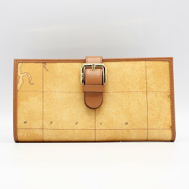 PRIMA CLASSE　　≪プリマクラッセ≫長財布・がま口ポケット　/　W010　-6000　(#124)　ベージュ地図柄　【送料無料】【★セール価格】　※実際お送りする商品の柄は掲載画像1〜2枚目の柄目をお送りいたします。