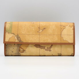 PRIMA CLASSE　プリマクラッセ　長財布　W018 -6000　(#191)　ベージュ系　世界地図柄　折財布　※実際にお送りする柄目は掲載画像1枚目（正面）、2枚目（裏面）、3枚目（内面）の柄目です。