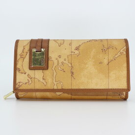 PRIMA CLASSE　　≪プリマクラッセ≫　長財布　/ W026 -6000　(#200)　世界地図柄　PVCx レザー　ブラウン　【★セール価格】 　※実際お送りする柄目は掲載写真1、2枚目の商品になります。