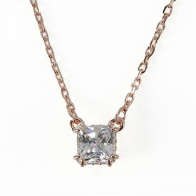 スワロフスキー　SWAROVSKI　ネックレス　5701904　Stilla Attract 　スティラ アトラクト　ペンダント　ローズゴールドトーン　スクエアカット