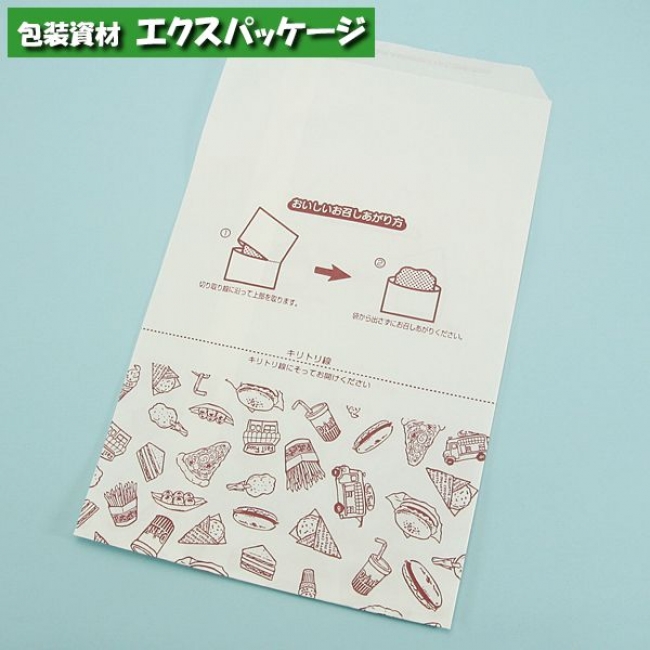 耐油袋 ホットスナック袋 M 日本未発売 フードエンジ 100枚 福助工業 0200662 70％OFFアウトレット