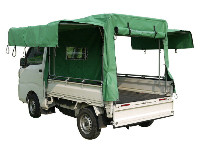 楽天市場】軽トラック幌セット 三方開き・跳ね上げ扉/丈夫で長持ち  