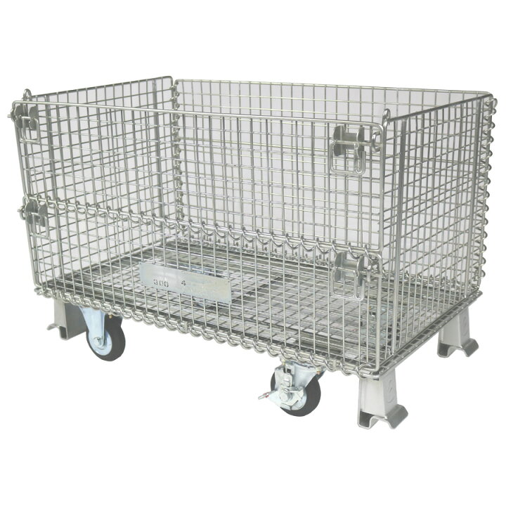 楽天市場】メッシュパレットL500mm x W800mm x H570mm /300Kg【前扉 