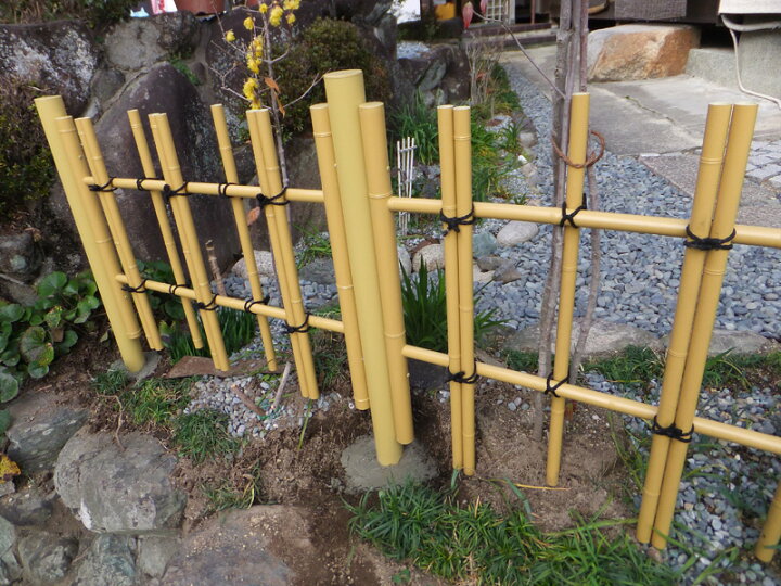 楽天市場】四ツ目垣1型人工竹フェンスW(幅)1740mm×H(高さ)900mm（取付 