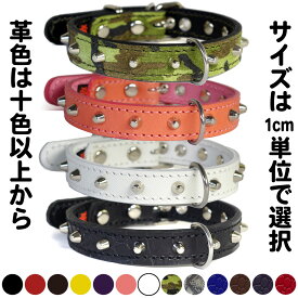 中型犬用スタッズ革首輪：2cm Type 005(8mm鋲)
