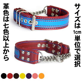 3cm幅の中型犬用ハーフチョーク：3cm Type チョーカー 000 ダブルカラー（鋲なし）