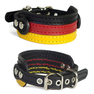 アウトレット:イタグレミニピン用3.5cm幅革首輪(25cm)