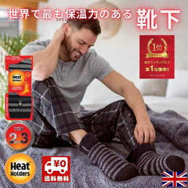 【P4倍】【保温力7倍】【楽天4冠】 防寒 靴下 メンズ 最強 極暖 厚手 あったか靴下 ルームソックス 滑り止め ヒートホルダーズ (ORIGINAL / レギュラーライン・ストライプ) 暖かい あったか ソックス 裏起毛 もこもこ ぽかぽか 冷えとり 履く足湯 リウマチ TOG2.3