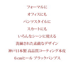 ブラックパンプスストラップ032-00716cmヒール3Eゆったり本皮製日本製(神戸)はきやすい歩きやすい【送料無料】【smtb-KD】【RCP】【楽ギフ_包装】02P01Mar15