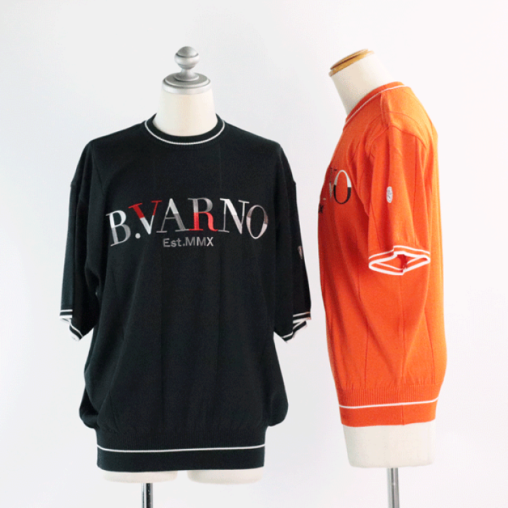 BARNI VARNO バーニヴァーノ半袖ニット 楽天市場】バーニヴァーノ 半袖ニットM サイズ BSS-LSW4211-33HPS M L